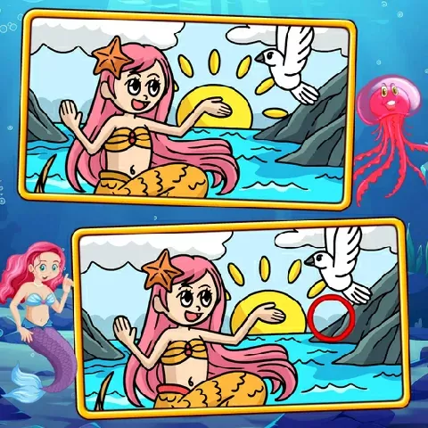 Mermaids Spot The Differences